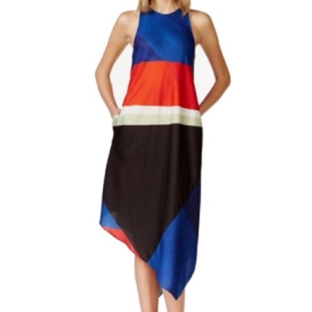 RACHEL rachel roy asymmetrical hem dress w pockets
